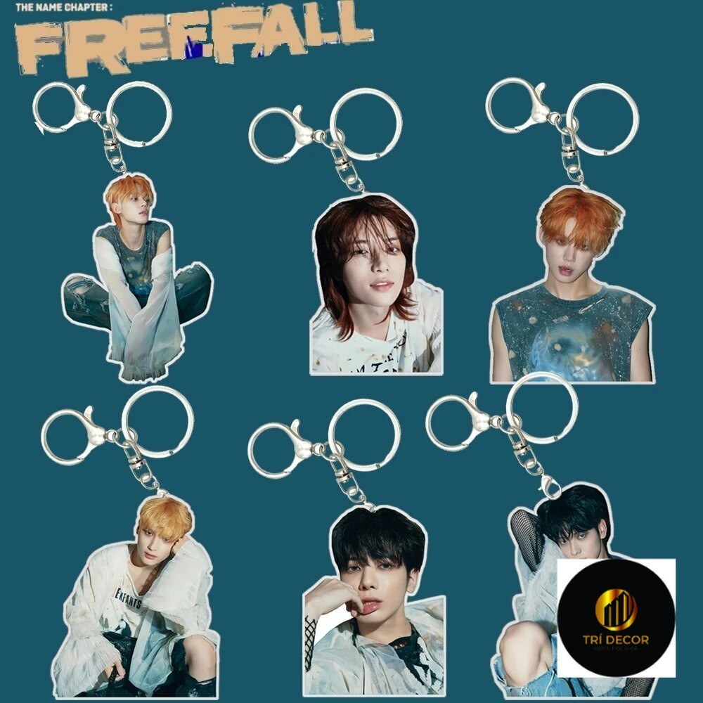 Móc khóa Kpop TXT SOLO BEOMGYU SOOBIN YEONJUN TAEHYUN BTS Jungkook 4 Phụ kiện trang trí túi xách Balo