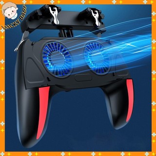 LUCKYBABY Quạt làm mát kép Bộ điều khiển trò chơi điện thoại di động Tay cầm game với pin 2500mAh/5000mAh
