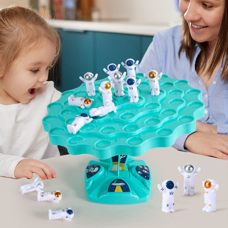 Beibeiyin Đồ chơi trẻ em Cân bằng Phi hành gia Ếch Cân bằng Cây Jenga Xếp hình Giáo dục sớm Trò chơi Máy tính để bàn Trận chiến