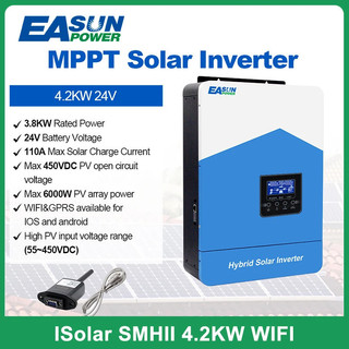 [Chính hãng] Biến Tần Hybrid Solar Inverter EASUN POWER 24V-4200VA 3.8 KW 24V-110A MPPT-PV 55-500VDC-HOT SALE