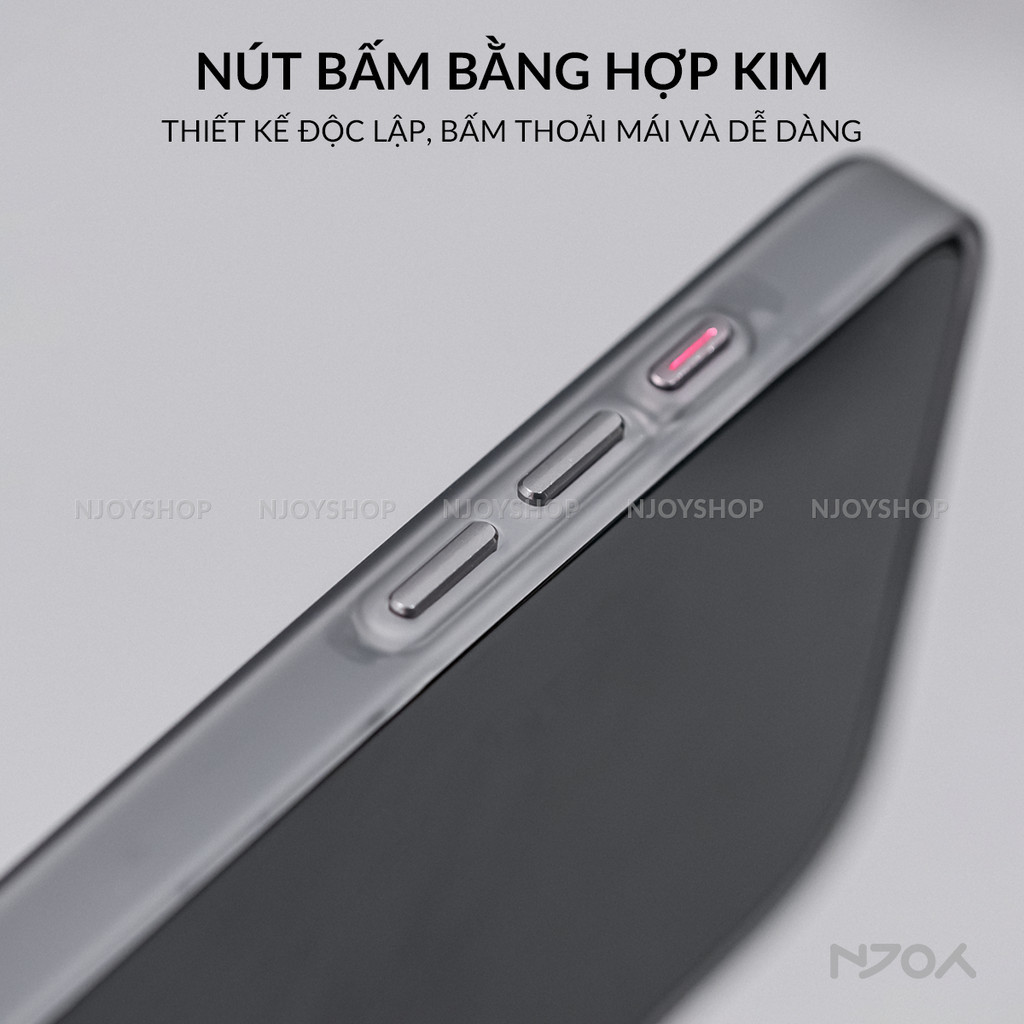 Ốp Lưng Nhám Siêu Mỏng Mặt Lưng In 3D Bảo Vệ Camera Cho Điện Thoại iPhone 12 13 14 15 Pro Max Woosh Njoyshop
