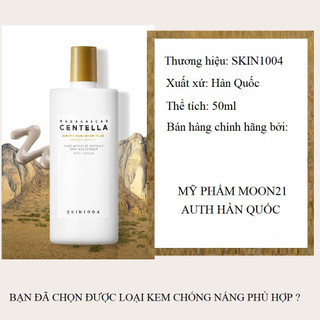 Kem chống nắng centella skin 1004 tinh chất rau má