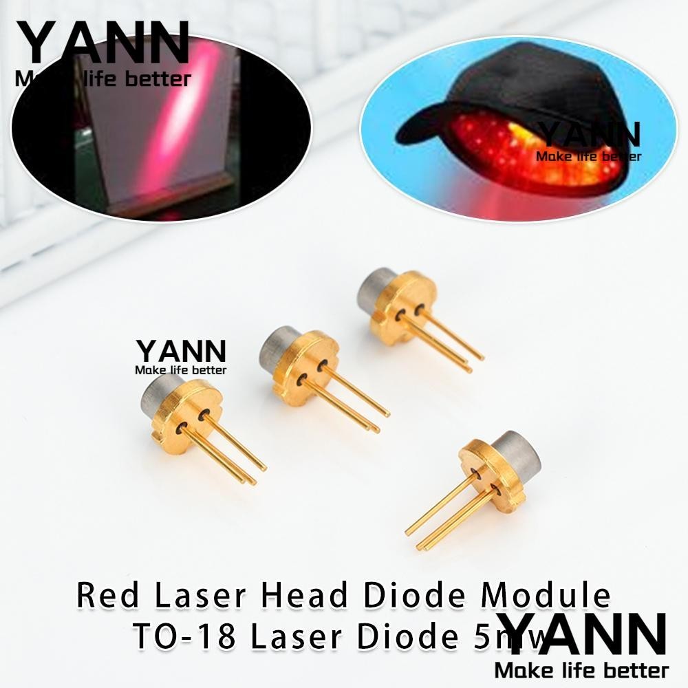 Yann1 1 / 2 / 5 / 10 Đầu Laser Đỏ 5MW 650nm 2.2V DIY Lab TO-18 Diode Laser