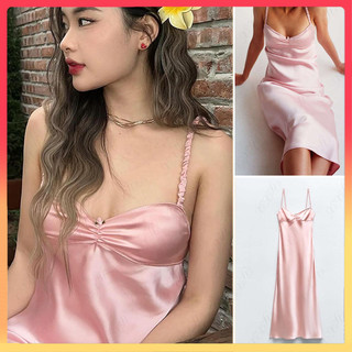  Váy Satin hoa ngọt ngào phong cách mới mùa hè 2340371