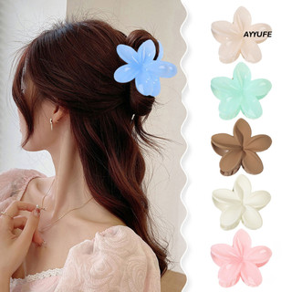 Ayyufe Phụ Nữ Kẹp Tóc Plumeria Hoa Vuốt Tóc Kẹp Chắc Chắn Móng Vuốt Dày Tổ Chức Trang Trí Chống Trơn Trượt Mùa Xuân Co Giãn Chống Vỡ Phụ Kiện Tóc Nữ