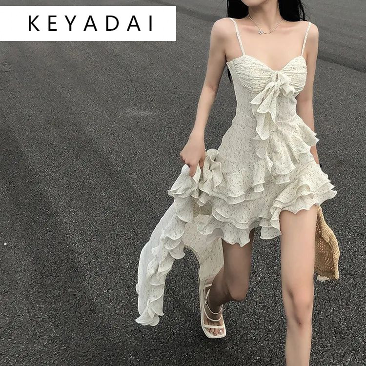 KEYADAI Váy đi biển Váy Đầm Váy nữ body đầm thời trang Casual Minimalist Thể thao WLQ2440AXT 15Z240409 | BigBuy360 - bigbuy360.vn