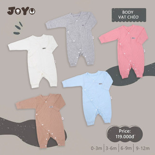 Body sơ sinh cài chéo Joyo chất thun tăm cho bé