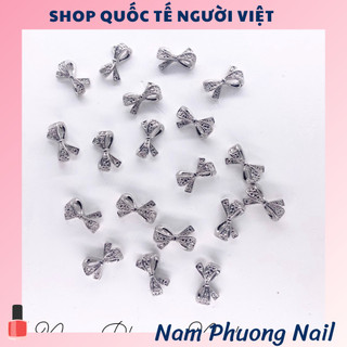 Set 10 cái charm nơ phụ kiện nail
