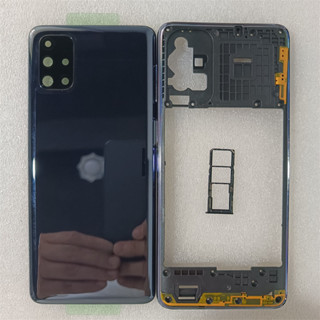Dành Cho Samsung Galaxy M51 M515F Full Housing Case Khung Giữa + Ốp điện thoại Pin Cửa Sau Có Ống Kính Máy Ảnh + Khay Sim Thay Thế