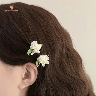 Ins phong cách quốc gia hoa nhài nổ kẹp retro thanh lịch handmade kẹp tóc mini kẹp tóc hoa
