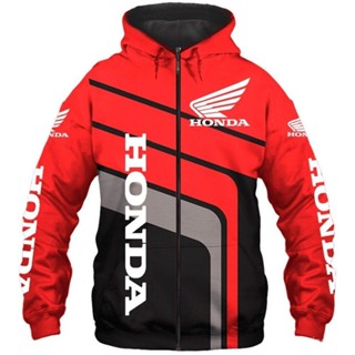 HONDA Áo Khoác Hoodie Phối Khóa Kéo In Họa Tiết 3D Chất Lượng Cao Thời Trang Xuân Thu 2023 F1 2BKJ Cho Nam