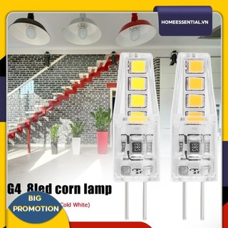 Bóng đèn bắp silicone thay thế 220v 2w g4 smd2835 8 led