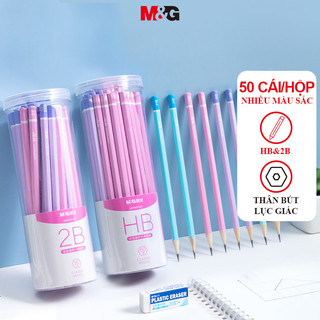  M&G Bút Chì Cho Bé HB 2B Thân Gỗ Lục Giác Ruột 2.5mm Chống Cắn Đựng Hộp Tiện Lợi 