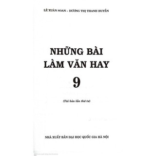 Sách - Những bài làm văn hay 9 ( HA)