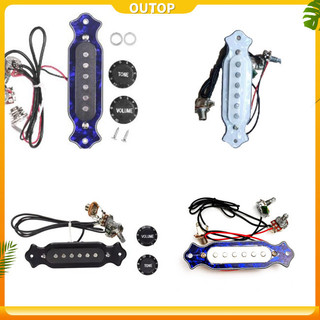 Outop Guitar Pickup 6 Dây Lỗ Âm Thanh Pickup Acoustic Đàn Guitar Dân Gian Âm Thanh Pickup Với Âm Thanh Bộ Điều Khiển Âm Lượng Acoustic
