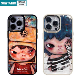 Suntaiho Thời Trang Độc Đáo Sáng Tạo Hoạt Hình Trẻ Em Họa Tiết Dành Cho Iphone 15 14 12 13 11 Pro Max IP 7 8 Plus Iphon X Xs XR Xs Max Silicon Softcase Cao Cấp Chống Sốc Ốp điện thoại