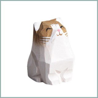 Mini Gỗ Mèo Con Tượng Nhỏ Điêu Khắc Mini Mèo Con Thu Nhỏ Phụ Kiện Sân Vườn Động Vật Xe Mèo Con Đồ Trang Trí yunvn