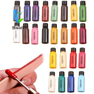 Chất hoàn thiện dầu cạnh da GOFIDIN, Áo khoác màu 30ml Dầu sơn cạnh da, Dụng cụ sửa chữa Thuốc nhuộm đầy màu sắc Da viền giày Túi sắc tố Thắt lưng