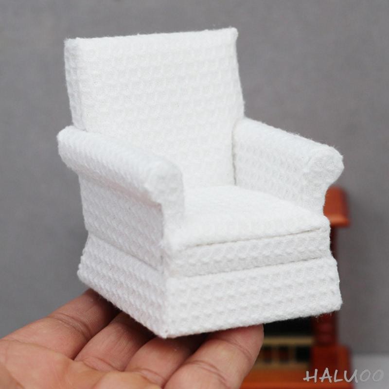 Sofa Gỗ Thu Nhỏ Nội Thất Mini Cho 1 / 12 Nhà Búp Bê Phòng Ngủ Phòng Khách