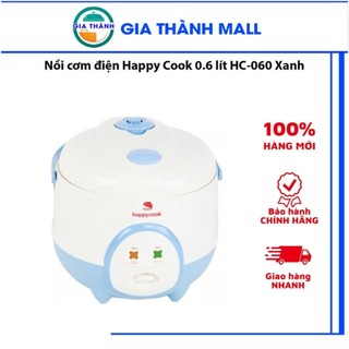 Nồi cơm điện happy cook 0.6 lít hc-060 , nồi cơm mini 1-3 người ăn - gia thành mall