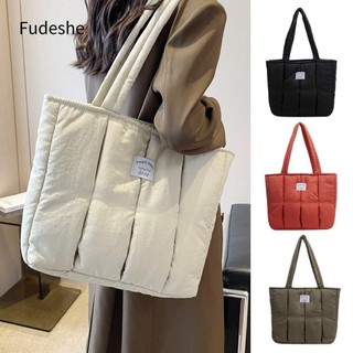 Fudeshe đeo vai FUDESHE Túi xách nữ sọc thông thường