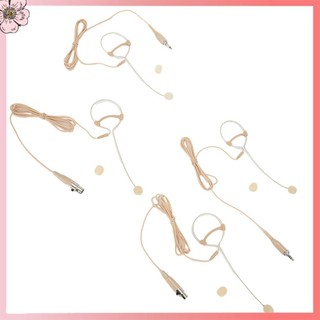 Oto Màu Be Single Earhook Tai Nghe Mic Headworn Micro 3.5mm 3 Pin 4 Pin XLR Cắm