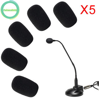 Parukutin 5 chiếc mic micro kính chắn gió mềm bọt miếng lót mic bao đựng bọt biển da vn