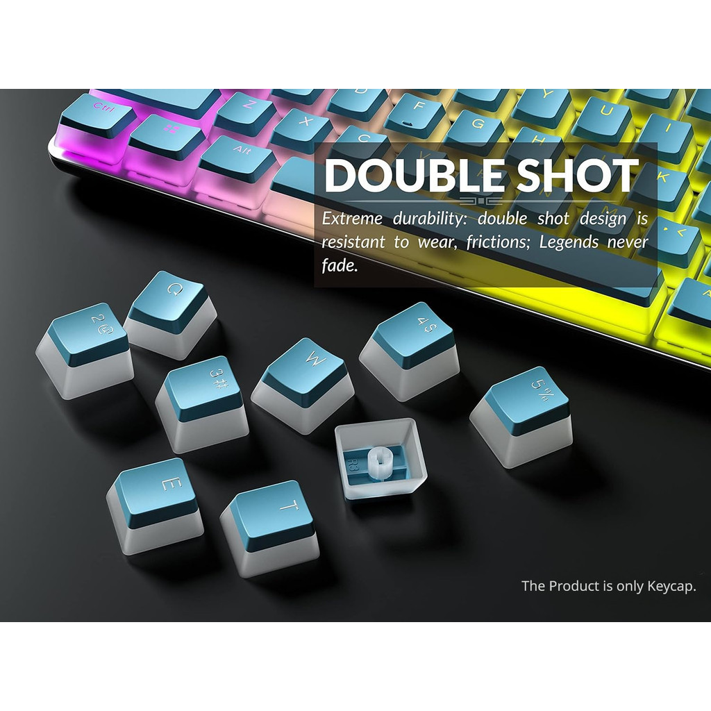 130 / 104 phím PBT Pudding Keycaps OEM Profile Key cap Cho Bộ Bàn Phím Cơ Mx Switch RGB backlit Gamer Bàn Phím