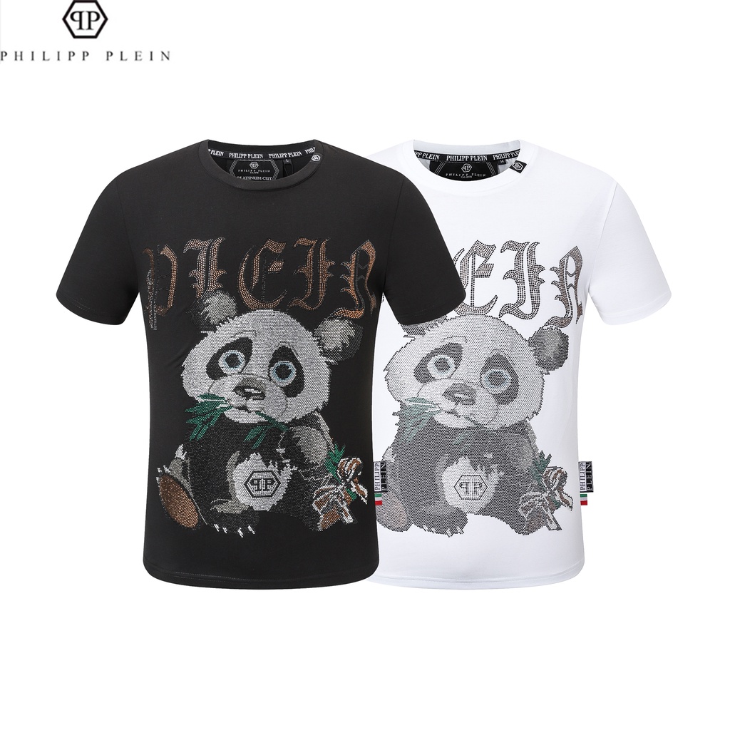 (Sản xuất tại Quảng Châu, Trung Quốc) Chất lượng cao Hợp Thời Trang In Hình Philipp Plein Panda Yếu 