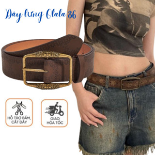 Dây lưng nam nữ họa tiết nổi  105*3.8cm, dây nịt giá rẻ, dây thắt lưng mẫu mới, đai váy áo, quần,blazer OLL318