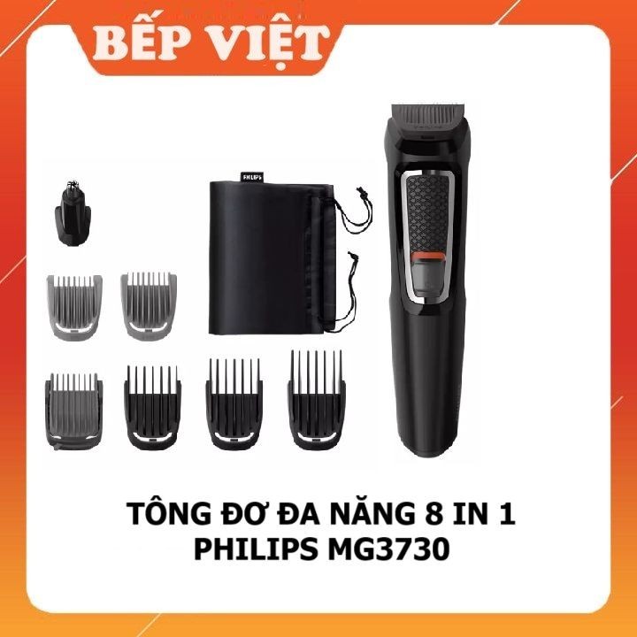 Tông đơ đa năng 8in1 Philips MG3730 ( cạo râu, cắt tóc, tỉa ria mép, tỉa lông mũi...) - Sản Phẩm Chính Hãng