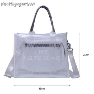 Túi xách chữ cái trong suốt PVC Jelly Túi đeo vai lớn dành cho nữ