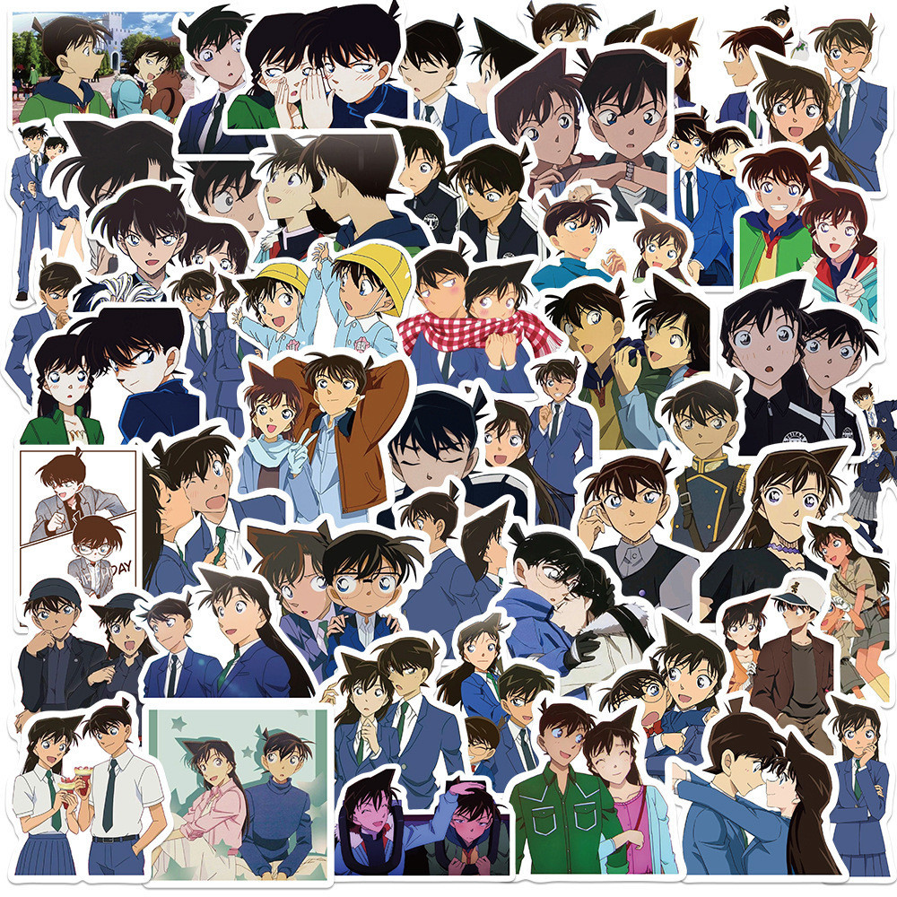 Bộ 50 Anime Conan Hoạt Hình Dán Shinichi Xiaolan Dán DIY Vỏ Điện Thoại Máy Tính Bảng Vali Sổ Tay Chố