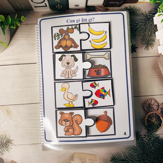 [Autismshop] Học liệu bóc dán chủ đề con vật