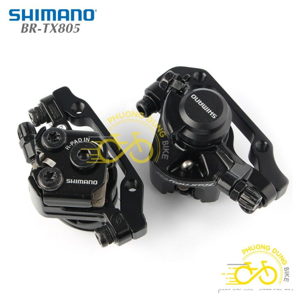 Bộ Cụm phanh thắng đĩa cơ xe đạp Shimano BR-TX805 – Hàng Chính Hãng