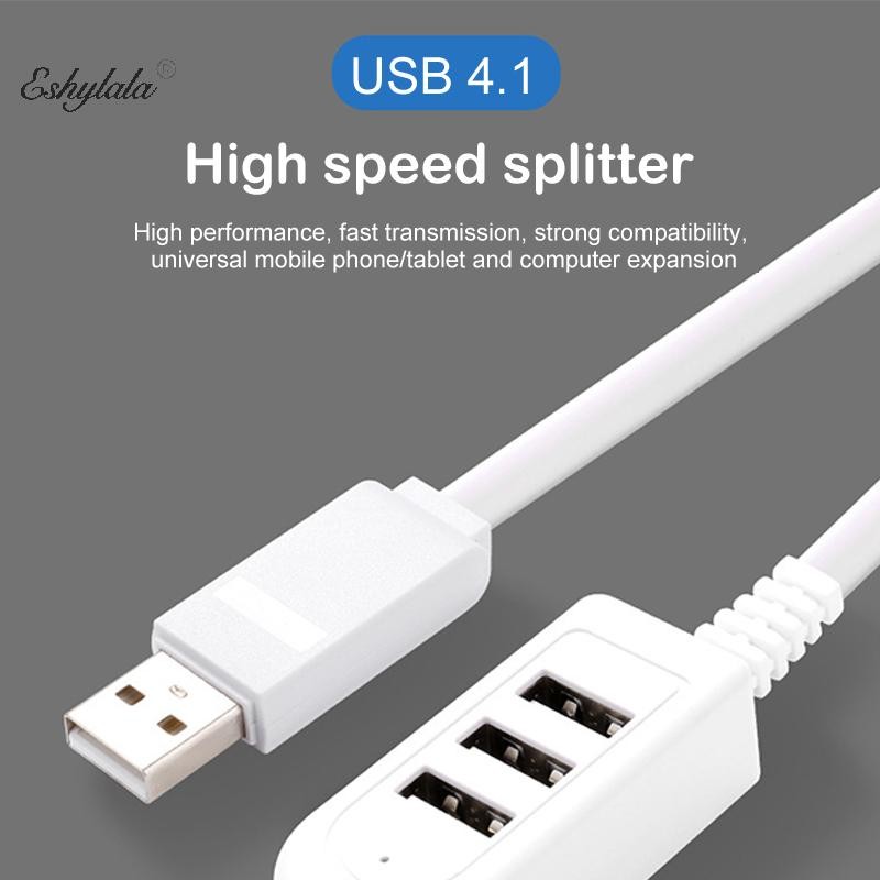 Cáp Nối Dài USB 1.2M HUB Dây Sạc Hơn Bộ Chia Phong Cách Mới 3 USB HUB Cáp USB Nối Dài