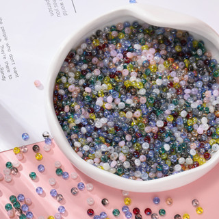 St. kunkka 100 Chiếc Hạt Thủy Tinh 3 * 4.5 Mm Hạt Phẳng Xiaomi Hạt Cho DIY Vòng Tay Vòng Cổ Làm