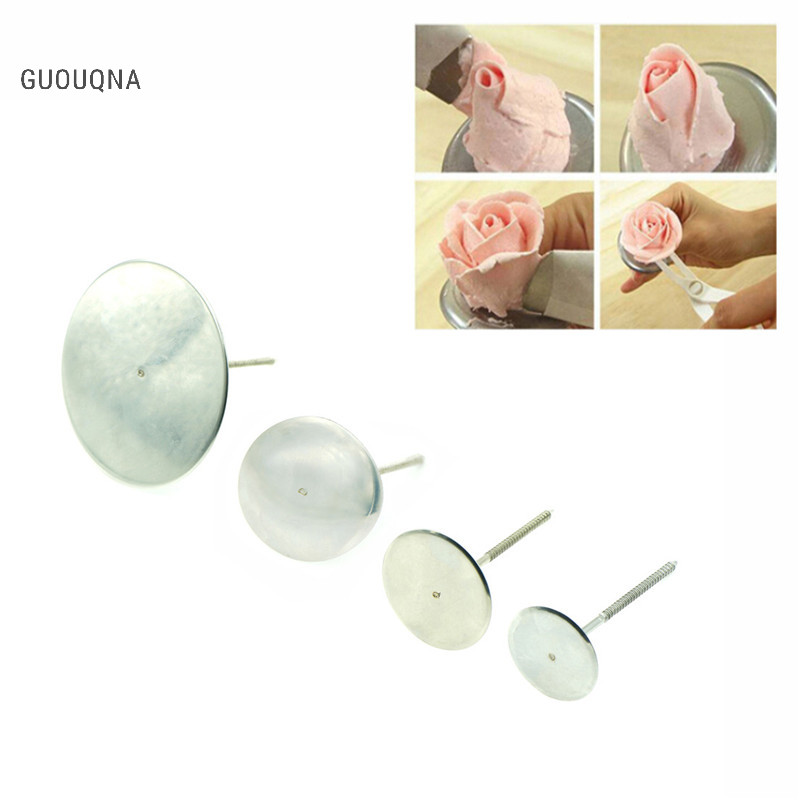 Khuôn Làm Bánh Kem Bằng Thép Không Gỉ Hình Hoa Hồng 3D GUOUqna