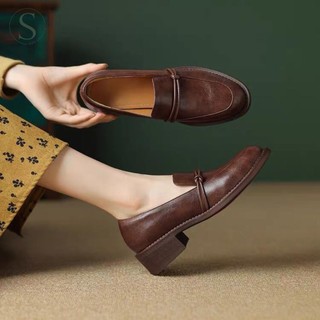 Size Station - Giày loafer da trơn basic 4cm 400034