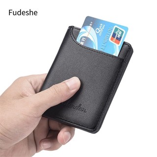 Fudeshe Đựng Thẻ / Tiền Xu Mini Siêu Mỏng Cho Nam Giá Đỡ