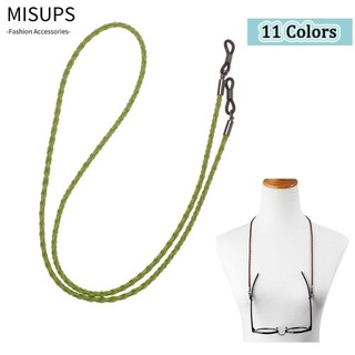 Misups kính mát dây da chống trơn trượt nhẹ treo dày xoắn bím kính dây buộc