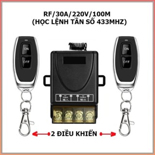 [NEW] Bộ công tắc điều khiển từ xa 100m/ 3000W/30A/220V 2 remote điều khiển  - HKS