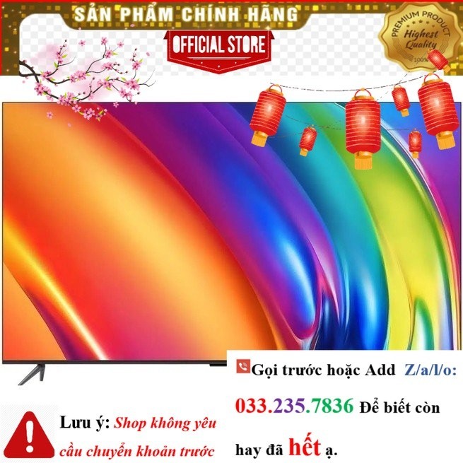 Google Tivi TCL 65P745 4K 65 Inch  <NEw<