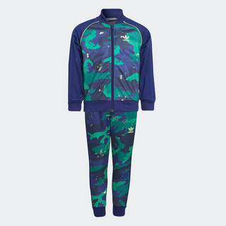 adidas Phong cách sống Set Họa Tiết Rằn Ri SST Trẻ em Màu xanh da trời H20305
