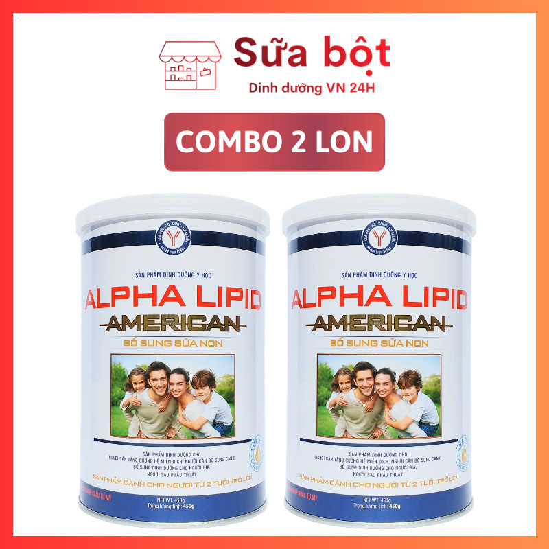 (Combo 2lon) Sữa non Alpha Lipid American 450g Chính Hãng