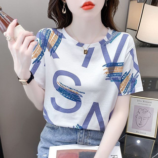 Mùa Hè 2024 Phong Cách Mới Cao Cấp Áo Thun Nữ Xu Hướng Thời Trang Thời Trang In Chữ Mỏng Tay Ngắn Quần Áo Nữ Top 9Y1K