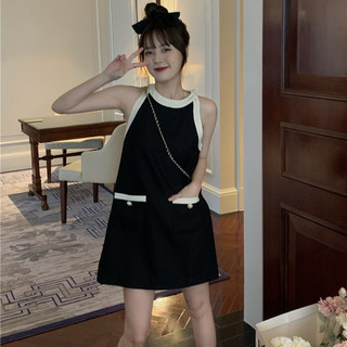 Perty Nữ Phiên Bản Hàn Quốc Phong Cách Chanel Đầm Tính Khí Xe Tăng Nhỏ Top Váy Ngắn