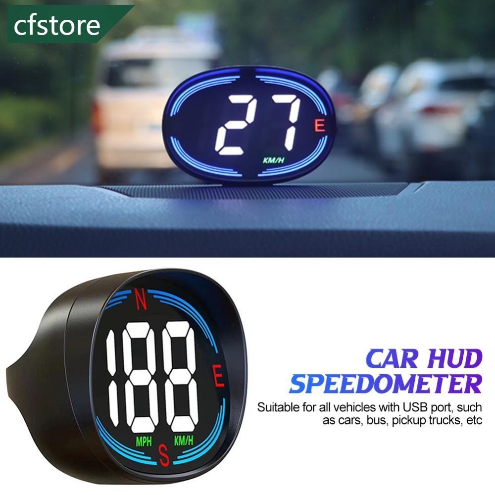 Cfstore Xe HUD Đầu Lên Màn Hình Xe Kỹ Thuật Số GPS Đồng Hồ Đo Tốc Độ La Bàn Cổng USB Đồng Hồ Đo Tốc Độ La Bàn Với Đèn Khí Quyển U9X7