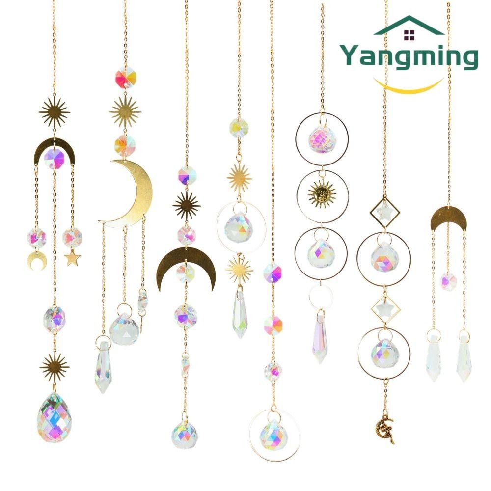 Mặt dây chuyền pha lê YANGMING, Máy làm cầu vồng Sun Moon Star Sun Cat