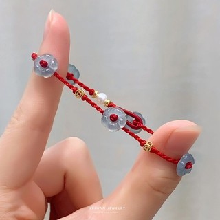 Vòng tay dây màu đỏ bện Vòng tay thiết kế đơn giản